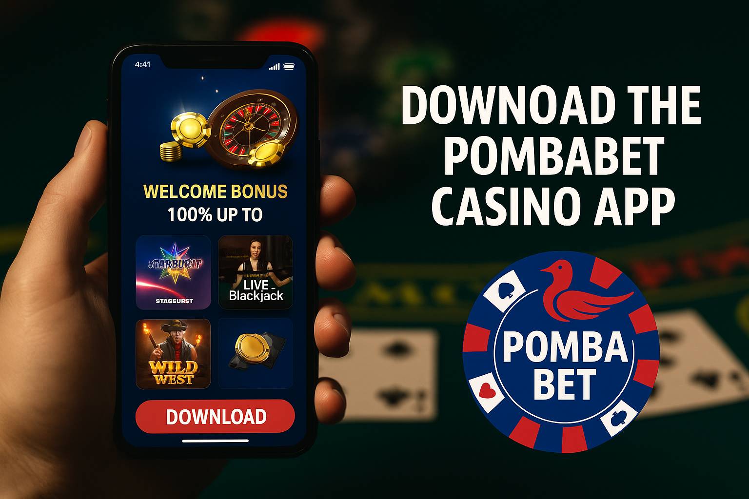 Baixar o POMBABET Cassino App